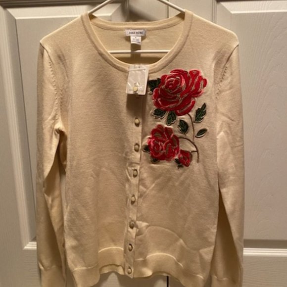 Anna Rose Sweater, Cream, Size S - Picture 1 of 5